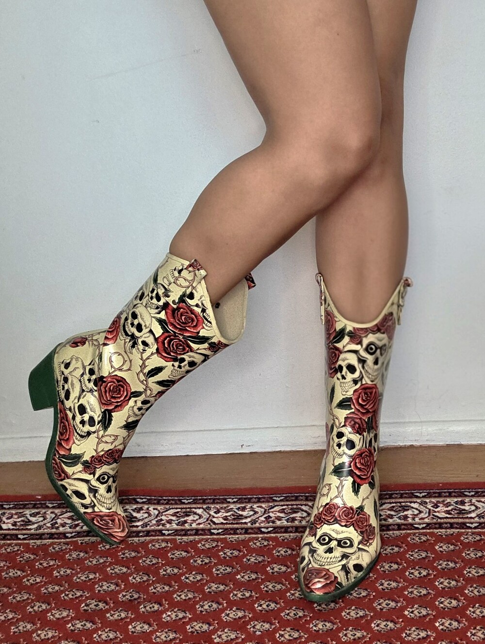 Nomad Floral & Skull Rain Boots